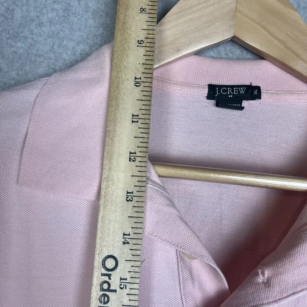 J. Crew Mens XL Pink Polo Short Sleeve Casual Shirt Fresh Logo